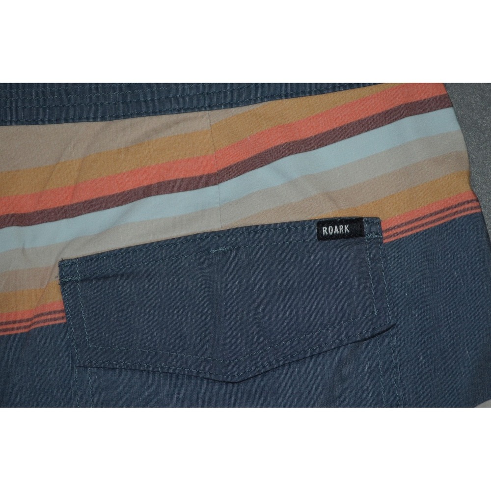 Roark Revival Board Shorts Mens 36 Geometric Surf Trunks Quick Dry Stretch 6" - Picture 10 of 11